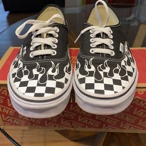 Vans Checker Flame Authentic Style Size 8.5